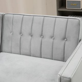 Sofá Cama Gris Terciopelo