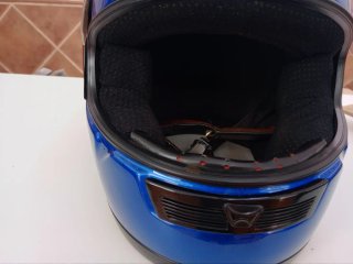 Casco Moto Azul Talla M 57-58