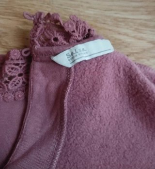 Sudadera rosa con encaje cuello alto Salsa Jeans S