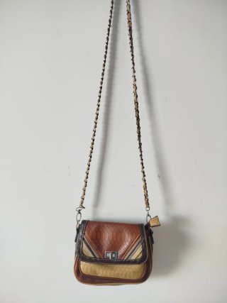 Bolso bandolera piel efecto serpiente