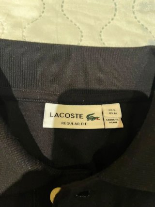 Polo Lacoste Negro Talla M