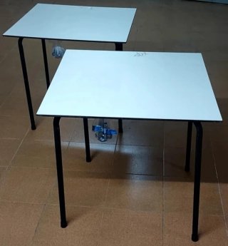 2 Mesas Resol Desmontables Metal/Madera