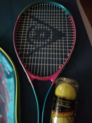 Raqueta Dunlop Power Series Neon + Funda