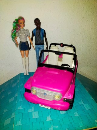 Armario coche y muñec@s Barbie con Accesorios