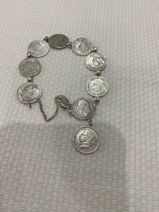Pulsera Plata de Ley Monedas