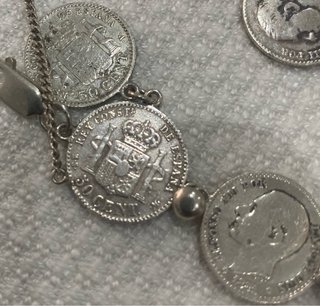 Pulsera Plata de Ley Monedas