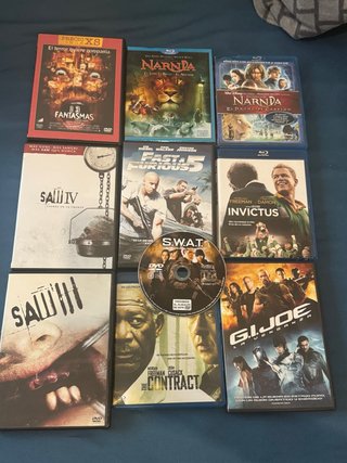 Lote 10 Películas DVD y Blu-ray