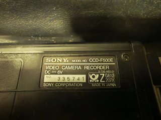 Cámara Vídeo Sony Handycam Video 8 CCD-F500E