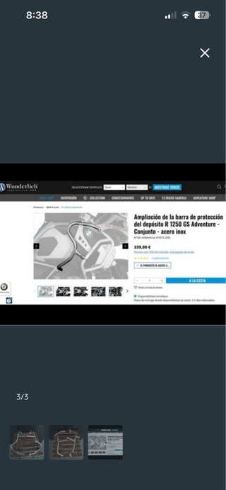 Defensas BMW R1250GS Adventure Negras