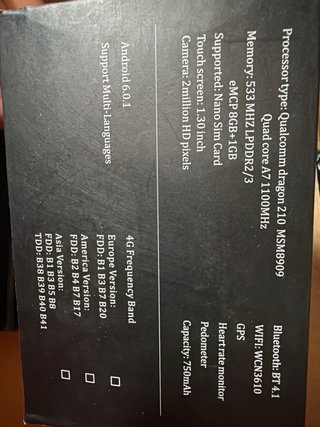 Smartwatch 4G Negro
