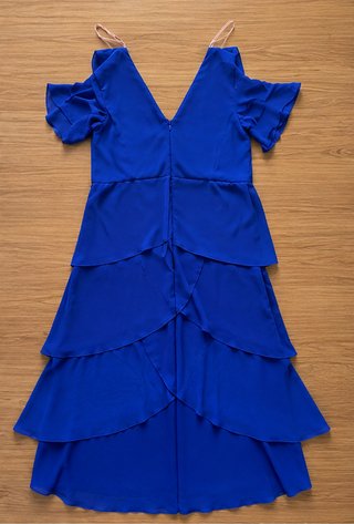 Vestido largo La Musa azul eléctrico
