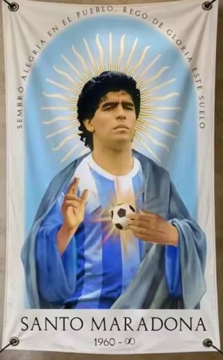 Bandera Maradona Santo Maradona 1960-00