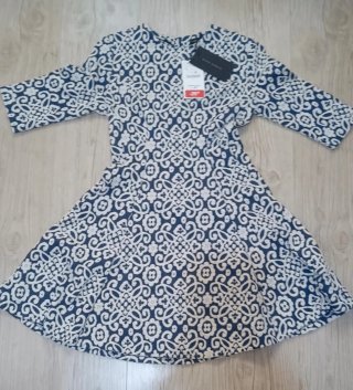 Vestido Zara Manga Larga Estampado