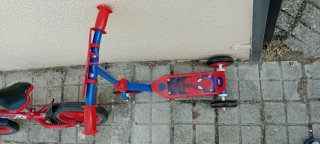Bici sin pedales y patinete 3 ruedas Spiderman