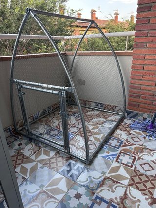 Jaula conejera acero galvanizado 120x100x105 cm