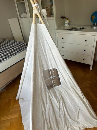 Tienda tipi infantil con cortinas