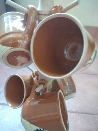 Tazas artesanales pintadas a mano