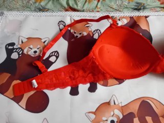 Reggiseno rosso in pizzo tg5 italiana + estensore