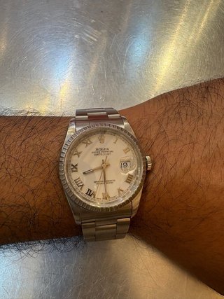 Rolex Datejust 16220 Plata/Blanco