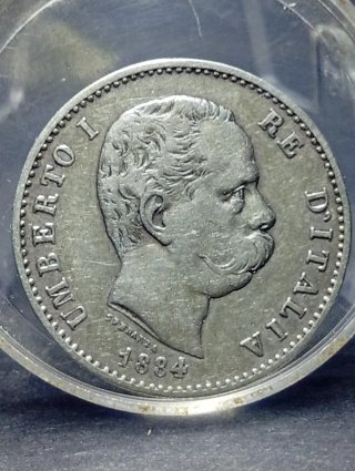 1 Lira 1884 Umberto I Rarità Non Comune