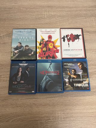 Lote 6 Películas Blu-ray y DVD