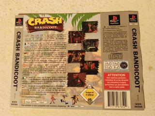 Crash Bandicoot PS1 Black Label – Set INLAYS y MAN