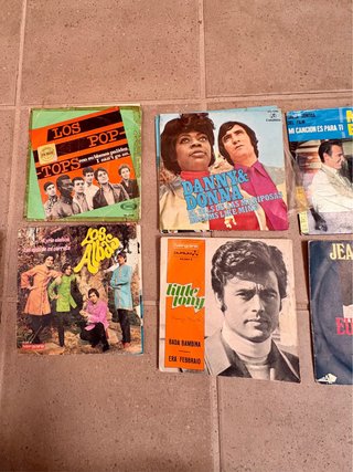 Lote 14 vinilos antiguos 45 RPM música española