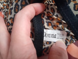 Reggiseno nero maculato tg5 italiana + estensore