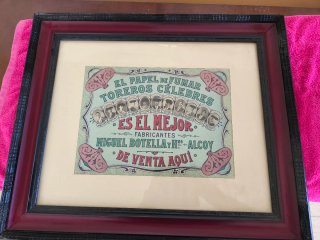 Cartel Publicidad Antiguo El Papel de Fumar