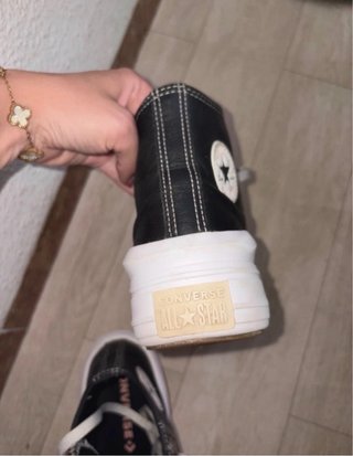 Converse plataforma negras