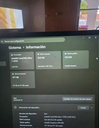 Portatil Samsung Galaxy Book 5 i7 Ultra Gris