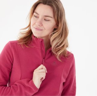 Sudadera rosa con cremallera