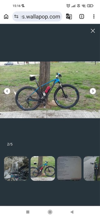 Bicicleta MTB Carbono Azul y Negra