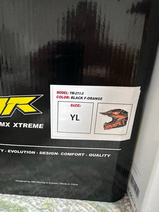 Casco IMR MX Enduro Niño Negro Naranja