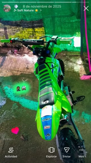 Moto Roan 125cc Cross Verde y Blanca