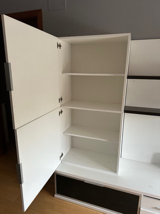 Conjunto Estantería Comedor Blanca