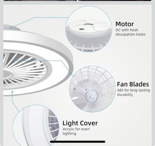 Ventilador de techo moderno LED
