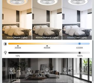 Ventilador de techo moderno LED
