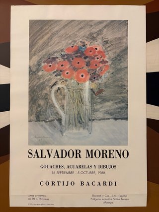 Cartel exposición Salvador Moreno Málaga 1988