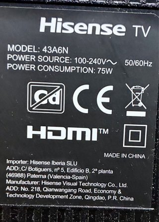 TV Hisense 43A6N Smart TV