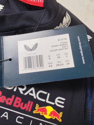 Camiseta Red Bull Racing Chica Negra