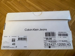 Zapatillas Calvin Klein Jeans Negras Talla 43