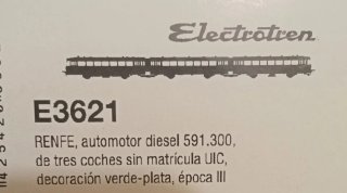 3 Unidades Ferrobus Electrotren Patina