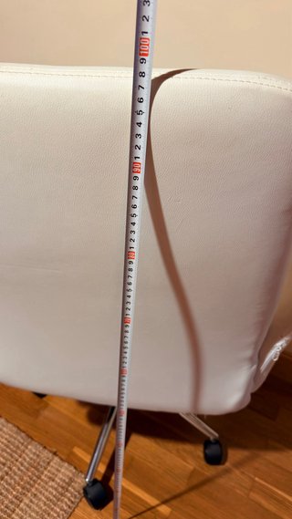 Silla giratoria polipiel blanca escritorio