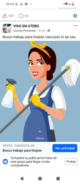 Busco trabajo para limpieza