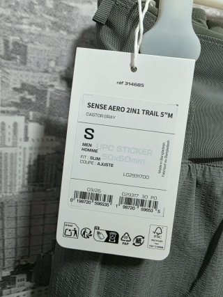 Short Salomon sense aero 2in1 running trail hombre