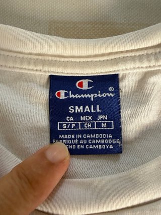 Camiseta Champion Blanca Talla S Mario Bros