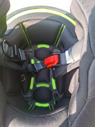 Casco moto infantil rojo