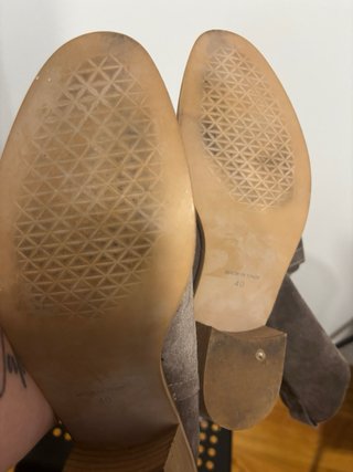 Botas camperas grises ante/piel vuelta
