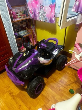 Cuatrimoto infantil eléctrica morada
